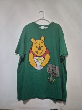 Disney Winnie the Pooh Green Embroiderd T-shirt